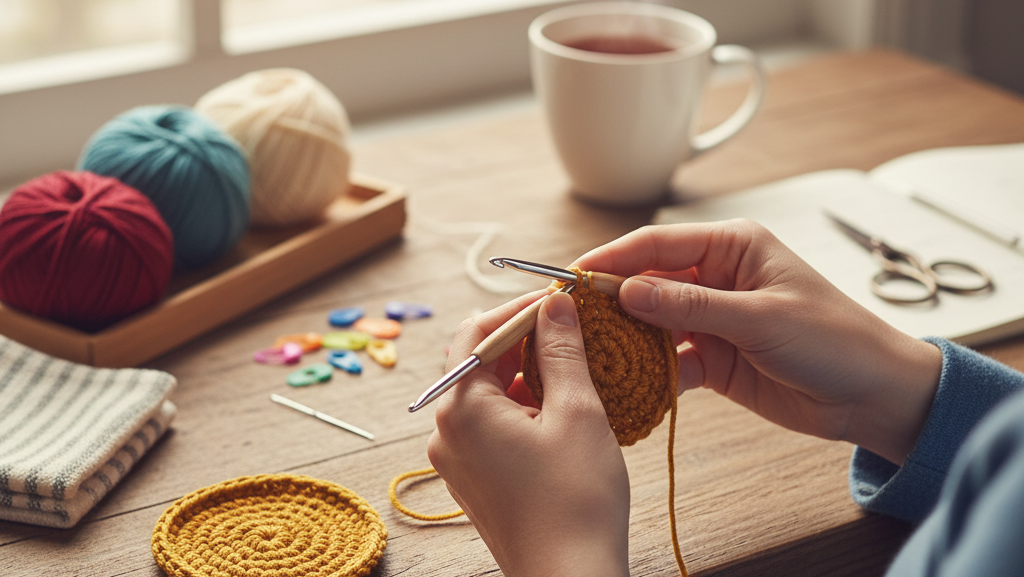 Obraz pokazujący szydełkowanie dla początkujących